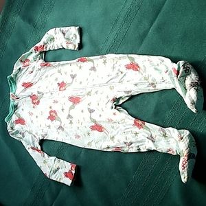 Free Birdees 3-6 mth Little Mermaid Sea Turtle footie sleeper w/double zipper